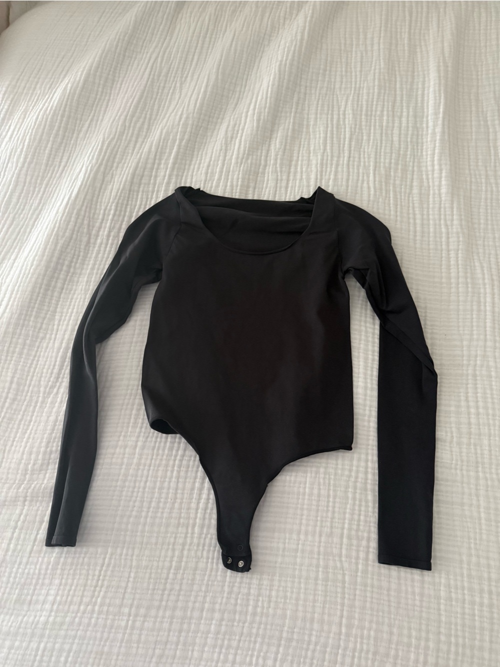 SKIMS Black Long Sleeve Bodysuit